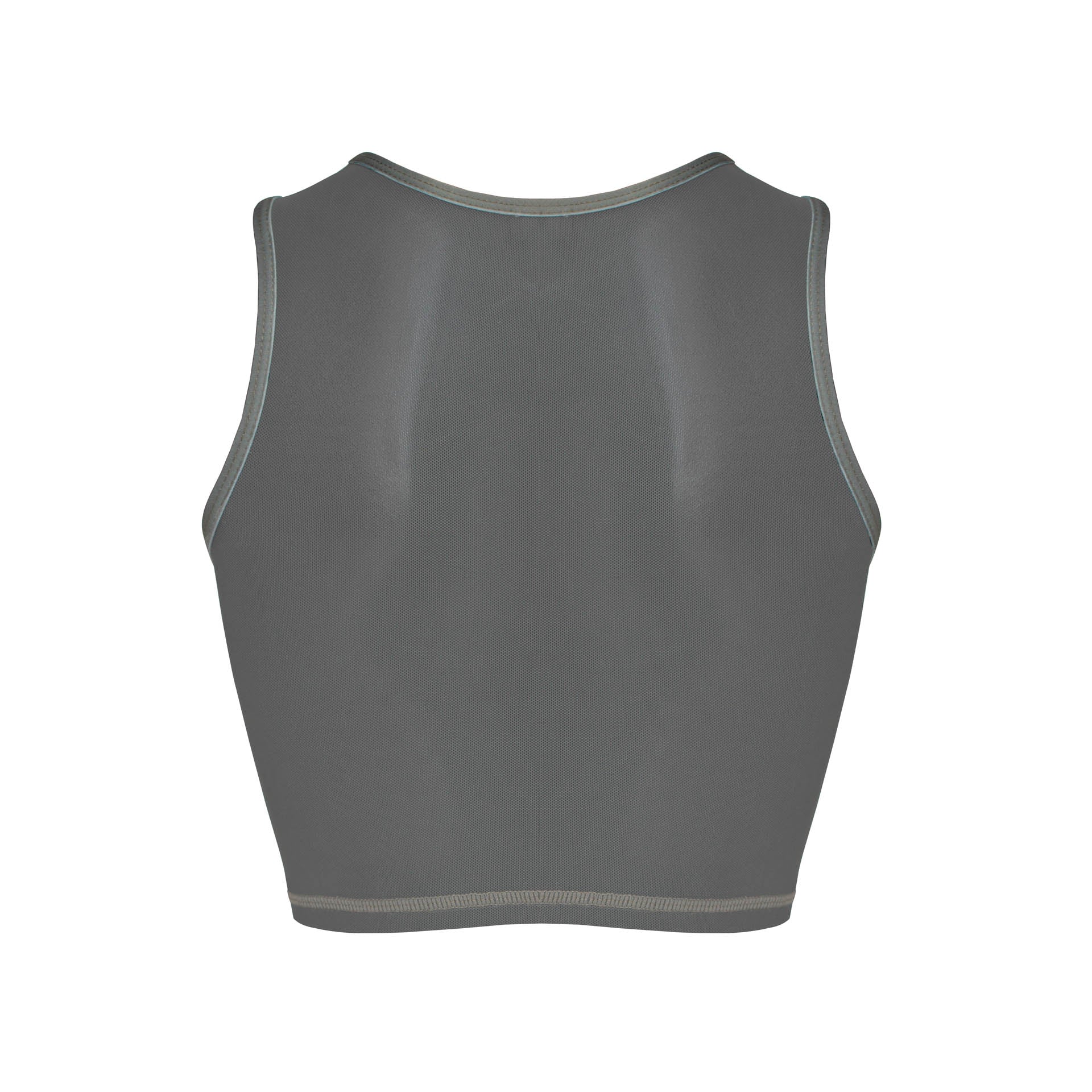 High neck deals mesh top